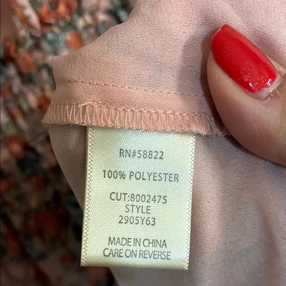 NWT Max Studio Floral Long Sleeve Dress - Pink and Orange in Sz XL - Picture 11 of 14